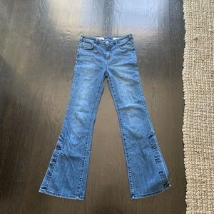 Pilcro High Rose Boot Cut Jeans w/ kick flare hem